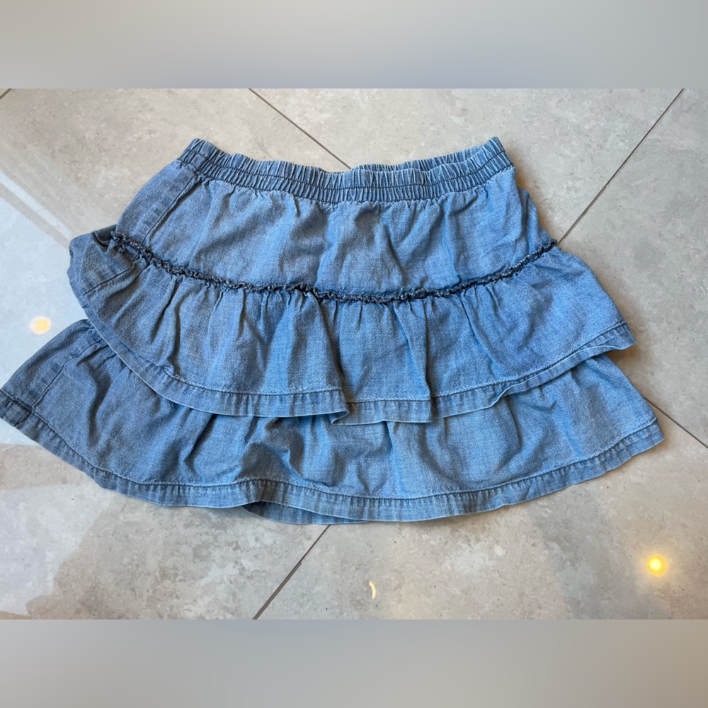 Girls cotton denim skirt